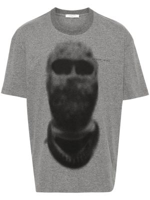 Ih Nom Uh Nit blurred face-print T-shirt - Grey