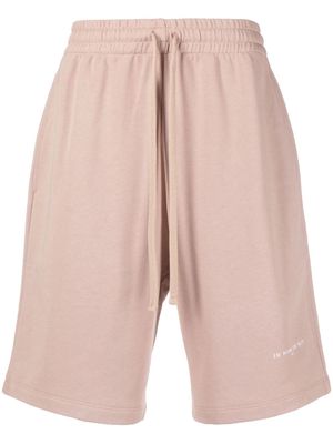 Ih Nom Uh Nit elasticated-waist cotton bermuda - Pink