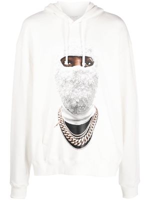 Ih Nom Uh Nit Future Mask cotton hoodie - White