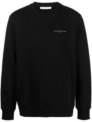 Ih Nom Uh Nit graphic-print crew neck sweatshirt - Black