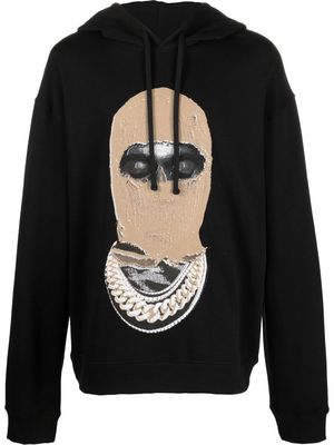 Ih Nom Uh Nit graphic-print long-sleeve hoodie - Black