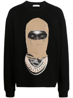 Ih Nom Uh Nit graphic-print long-sleeve sweatshirt - Black