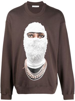 Ih Nom Uh Nit graphic-print long-sleeve sweatshirt - Brown