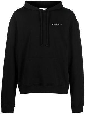 Ih Nom Uh Nit graphic-print longsleeved cotton hoodie - Black