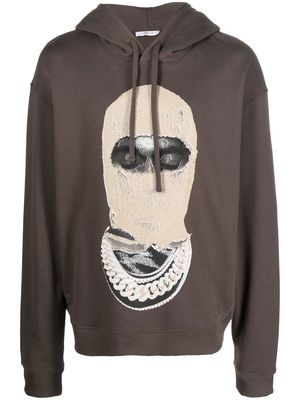 Ih Nom Uh Nit graphic-print pullover hoodie - Brown