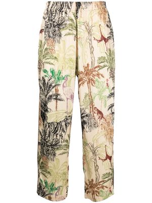 Ih Nom Uh Nit jungle-print trousers - Neutrals