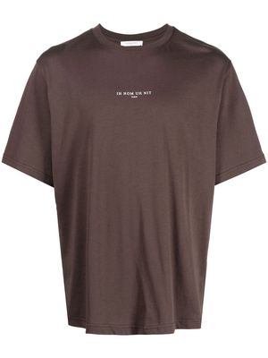 Ih Nom Uh Nit logo crew-neck T-shirt - Brown