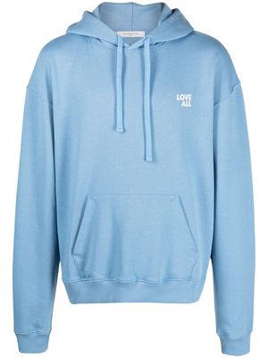 Ih Nom Uh Nit logo-print cotton hoodie - Blue