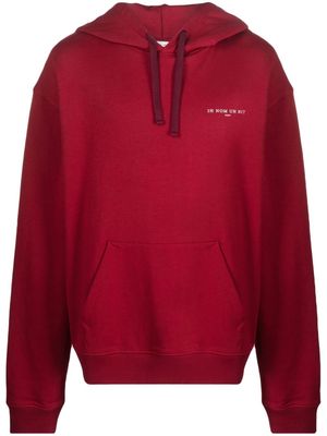 Ih Nom Uh Nit logo-print cotton hoodie - Red