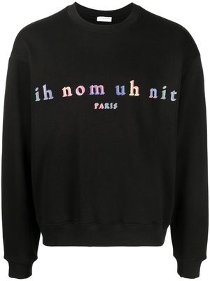 Ih Nom Uh Nit logo-print cotton sweatshirt - Black