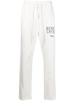 Ih Nom Uh Nit logo-print cotton track pants - White