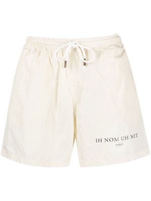 Ih Nom Uh Nit logo-print detail swim shorts - White