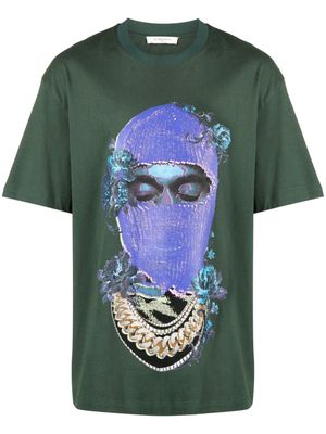 Ih Nom Uh Nit Mask Roses logo-print T-shirt - Green