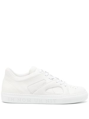 Ih Nom Uh Nit panelled lace-up leather sneakers - White