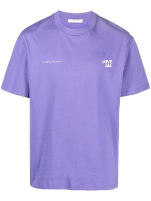Ih Nom Uh Nit slogan-print cotton T-shirt - Purple