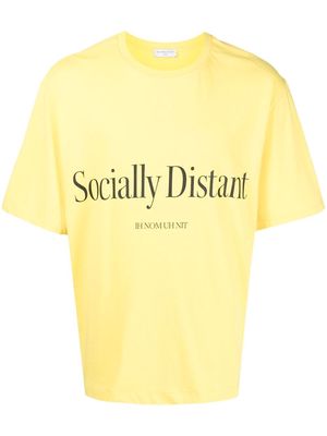 Ih Nom Uh Nit Socially Distant-print T-shirt - Yellow