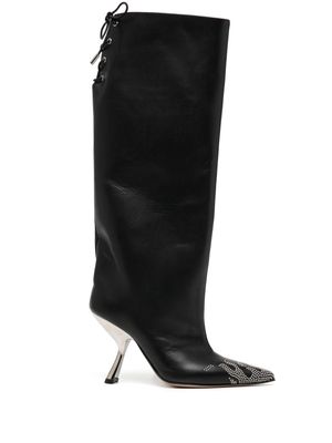 iindaco Febe 95mm crystal-embellished boots - Black