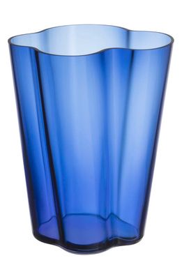 Iittala Aalto 10.5-Inch Vase in Ultramarine Blue