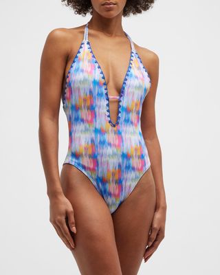 Ikat Printed Sonoma One-Piece Swimsuit