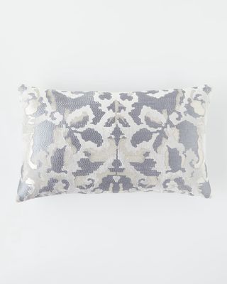 Ikat Velvet Decorative Pillow - 14" x 24"
