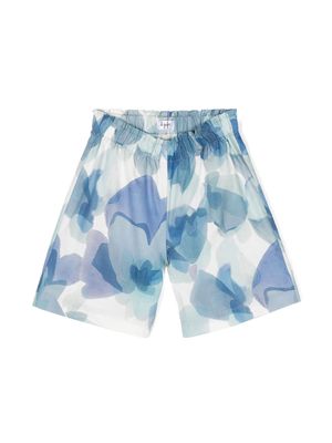 Il Gufo abstract-print bermuda shorts - Blue