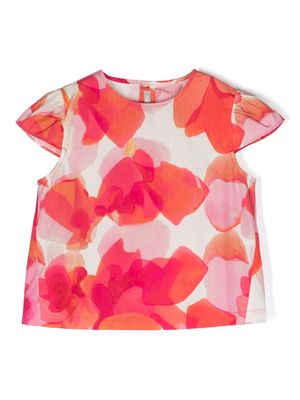 Il Gufo abstract-print poplin blouse - Pink