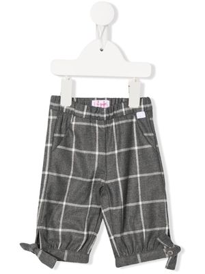Il Gufo all-over grid-print trousers - Grey