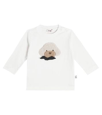 Il Gufo Baby appliqué cotton jersey T-shirt