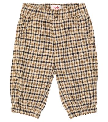 Il Gufo Baby checked cotton-blend pants