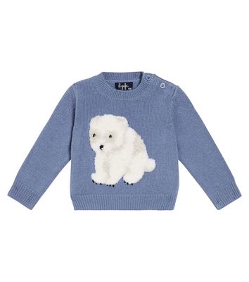 Il Gufo Baby embroidered virgin wool sweater