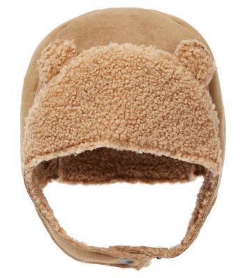 Il Gufo Baby faux shearling-trimmed hat