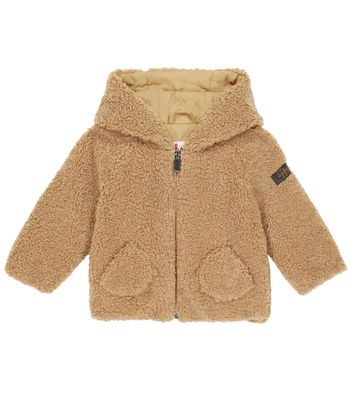 Il Gufo Baby faux-shearling zip-up hoodie