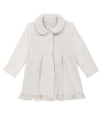 Il Gufo Baby fringed wool-blend coat