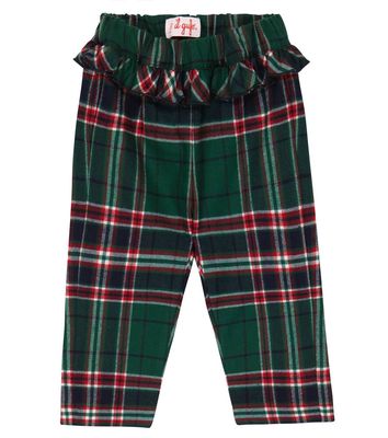 Il Gufo Baby ruffle-trimmed checked leggings