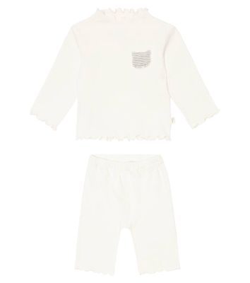 Il Gufo Baby set of ribbed-knit jersey top and shorts