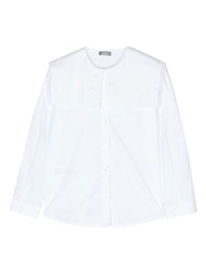 Il Gufo bib-collar shirt - White