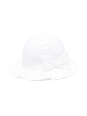 Il Gufo bow-detail cotton hat - White
