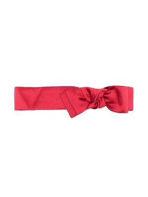Il Gufo bow-detail elastic headband - Red