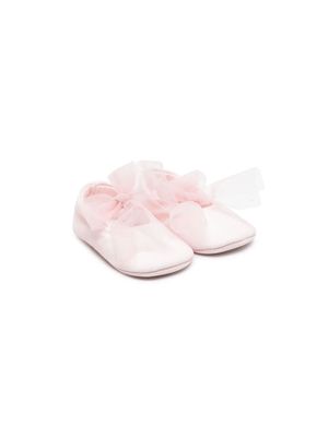Il Gufo bow-detail pre-walkers - Pink