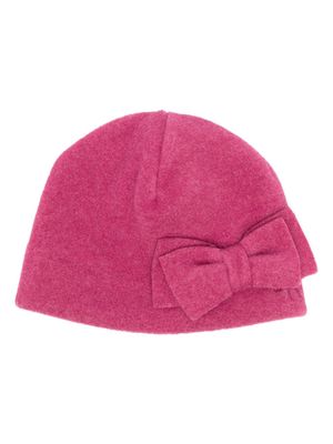 Il Gufo bow-detail slip-on beanie - Pink
