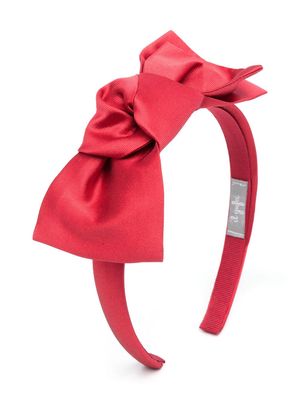 Il Gufo bow-detail slip-on headband - Red