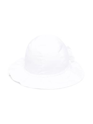 Il Gufo bow-detailed cotton hat - White