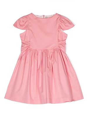 Il Gufo bow-fastening short-sleeve dress - Pink
