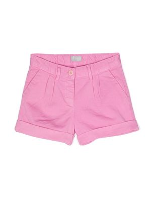 Il Gufo box-pleated cotton shorts - Pink