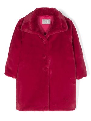 Il Gufo button-up faux-fur coat - Pink