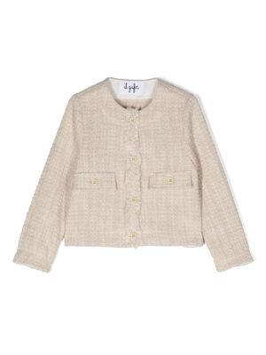 Il Gufo button-up tweed jacket - Neutrals