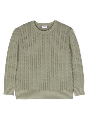 Il Gufo cable-knit organic cotton jumper - Green