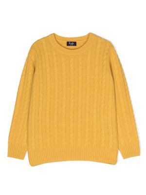 Il Gufo cable-knit virgin-wool jumper - Yellow