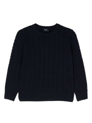 Il Gufo cable-knit wool jumper - Blue