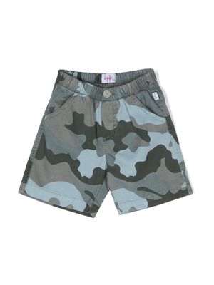 Il Gufo camouflage-printed shorts - Green
